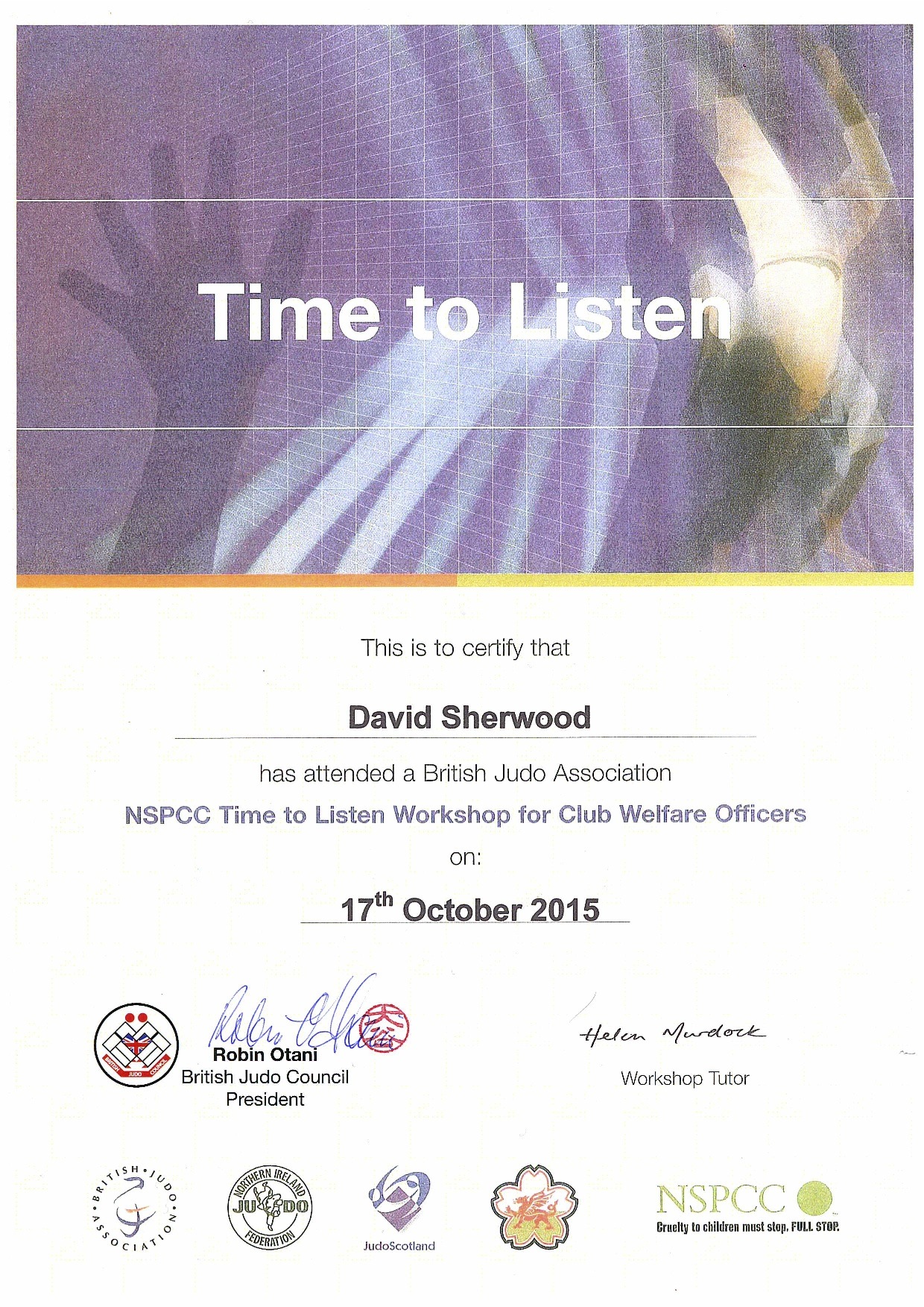 David Alfert Certificates